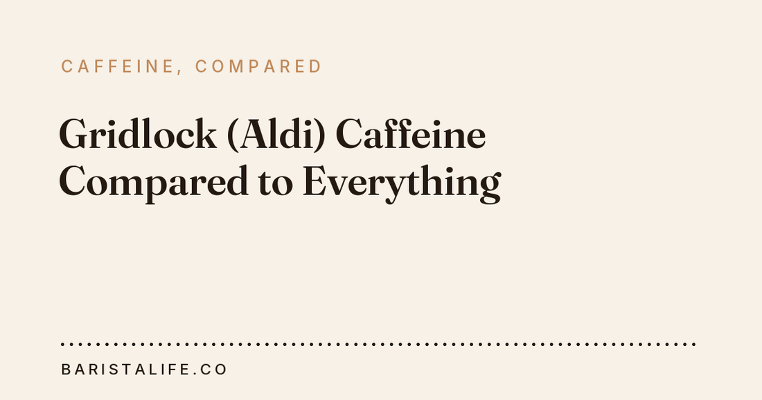 Gridlock (Aldi) Caffeine Compared to Everything