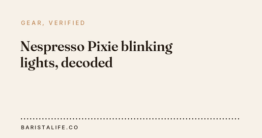 Nespresso Pixie blinking lights, decoded