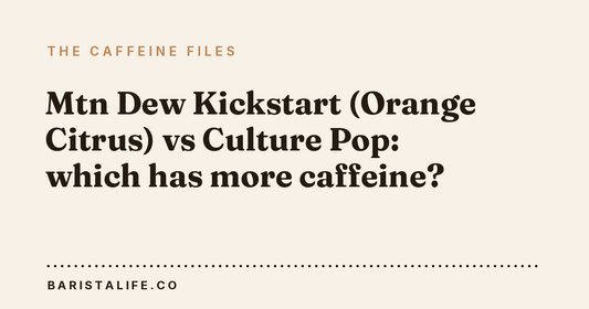 Mtn Dew Kickstart (Orange Citrus) vs Culture Pop: which has more caffeine?