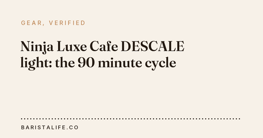 Ninja Luxe Cafe DESCALE light: the 90 minute cycle