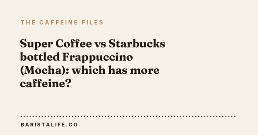 Super Coffee vs Starbucks bottled Frappuccino (Mocha): which has more caffeine?