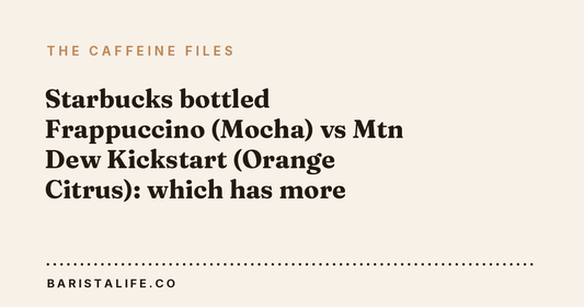Starbucks bottled Frappuccino (Mocha) vs Mtn Dew Kickstart (Orange Citrus): which has more caffeine?