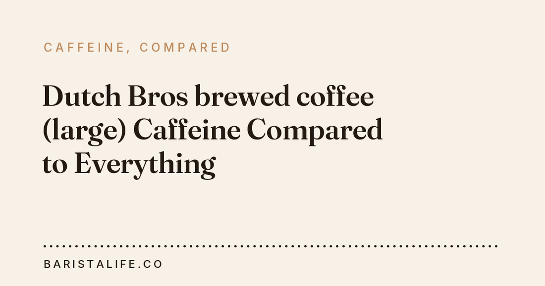 Dutch Bros brewed coffee (large) Caffeine Compared to Everything