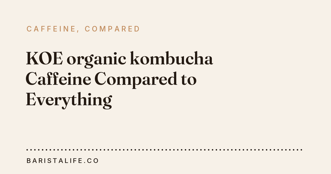 KOE organic kombucha Caffeine Compared to Everything