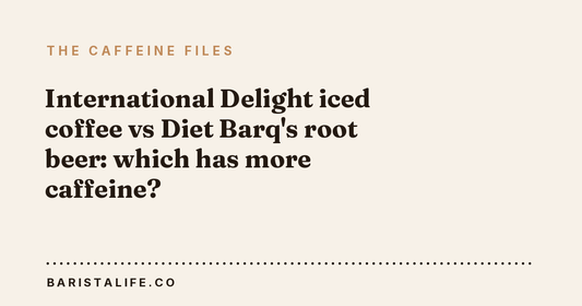 International Delight iced coffee vs Diet Barq's root beer: which has more caffeine?