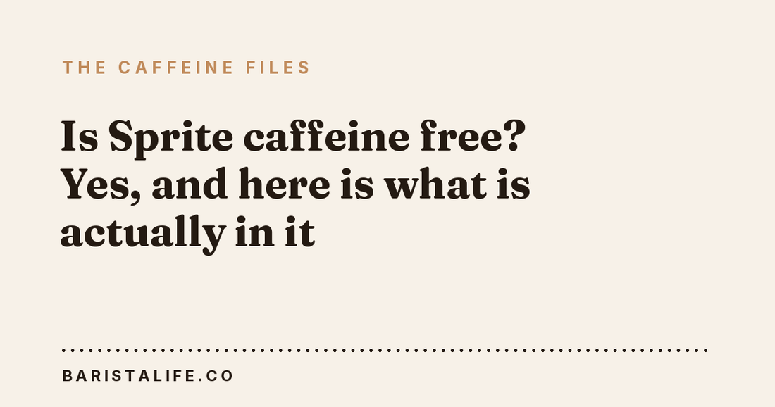 Is Sprite caffeine free? Yes, and here is what is actually in it
