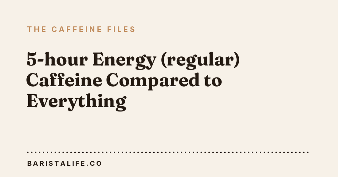 5-hour Energy (regular) Caffeine Compared to Everything