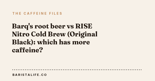 Barq's root beer vs RISE Nitro Cold Brew (Original Black): which has more caffeine?