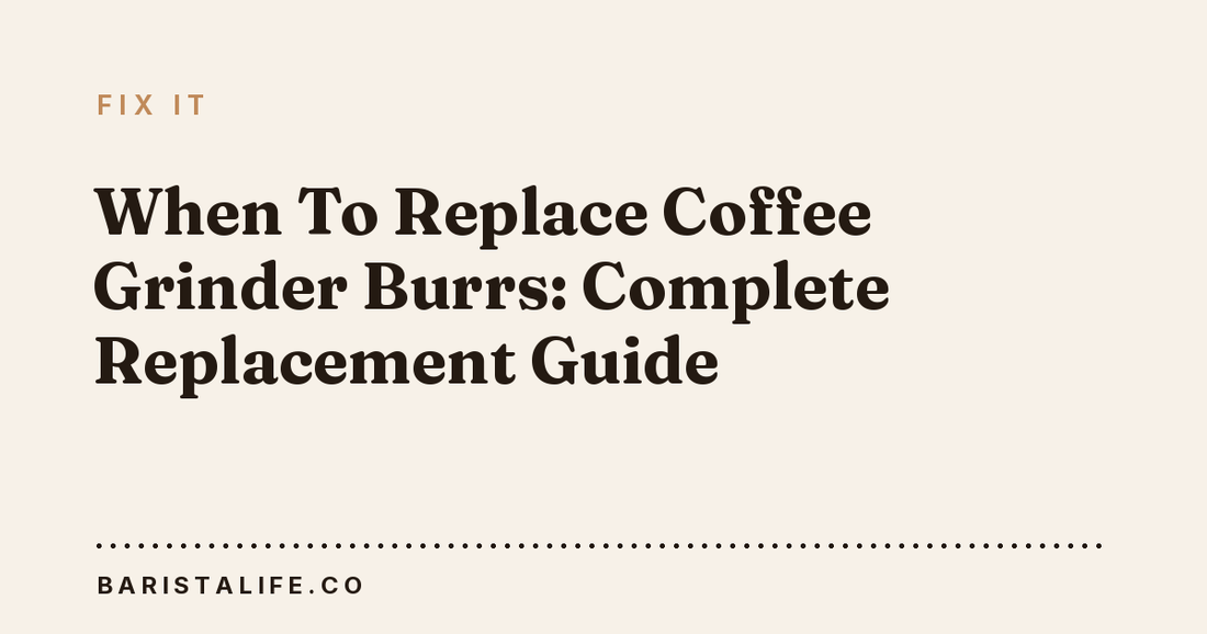 When To Replace Coffee Grinder Burrs: Complete Replacement Guide