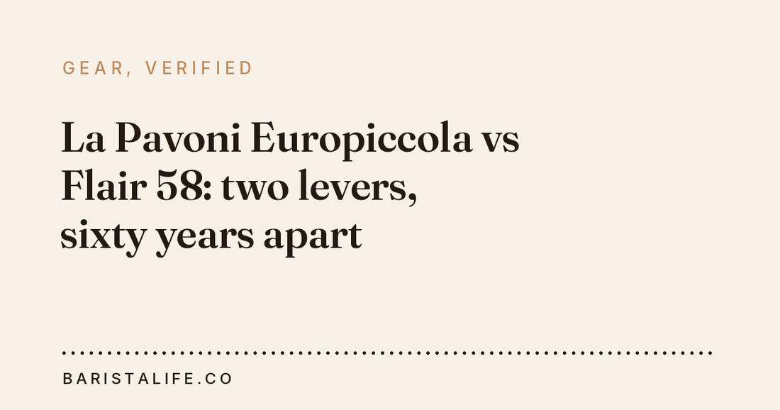 La Pavoni Europiccola vs Flair 58: two levers, sixty years apart