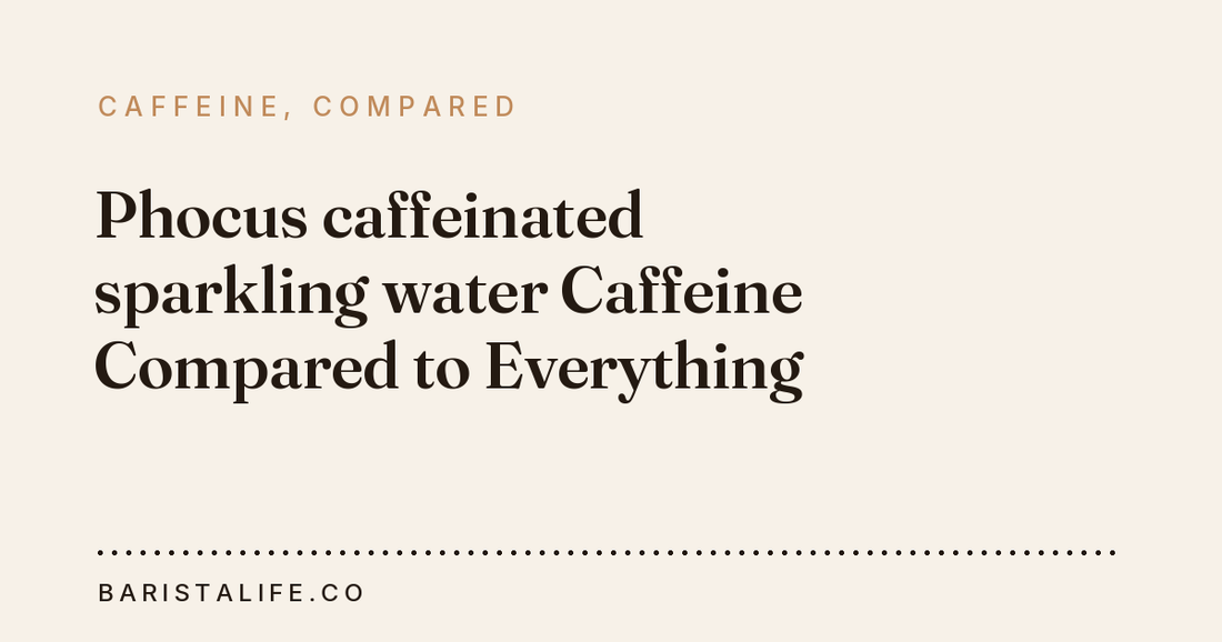 Phocus caffeinated sparkling water Caffeine Compared to Everything