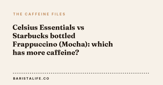 Celsius Essentials vs Starbucks bottled Frappuccino (Mocha): which has more caffeine?