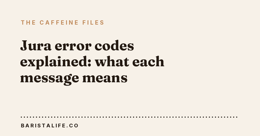 Jura error codes explained: what each message means