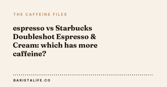 espresso vs Starbucks Doubleshot Espresso & Cream: which has more caffeine?