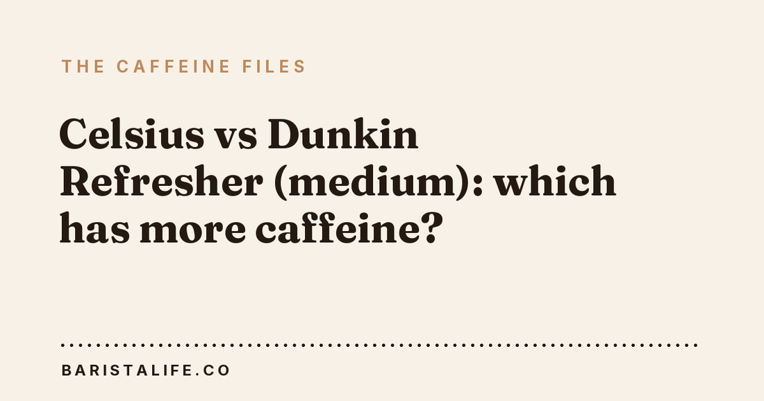 Celsius vs Dunkin Refresher (medium): which has more caffeine?