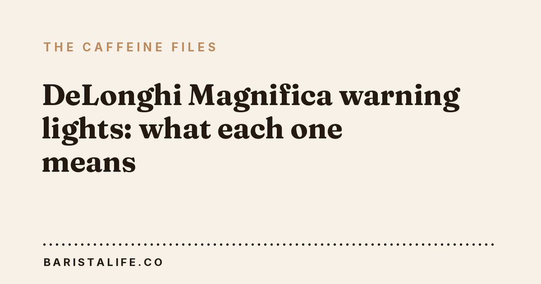 DeLonghi Magnifica warning lights: what each one means
