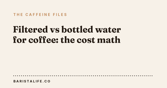 Filtered vs bottled water for coffee: the cost math