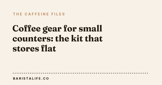 Coffee gear for small counters: the kit that stores flat