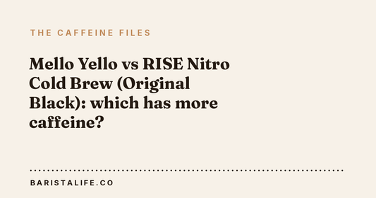 Mello Yello vs RISE Nitro Cold Brew (Original Black): which has more caffeine?