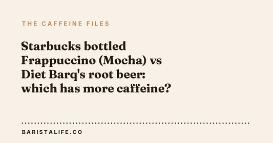 Starbucks bottled Frappuccino (Mocha) vs Diet Barq's root beer: which has more caffeine?