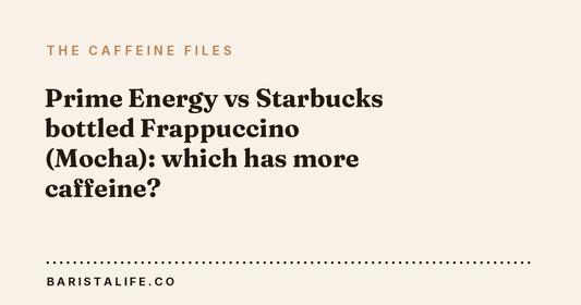 Prime Energy vs Starbucks bottled Frappuccino (Mocha): which has more caffeine?