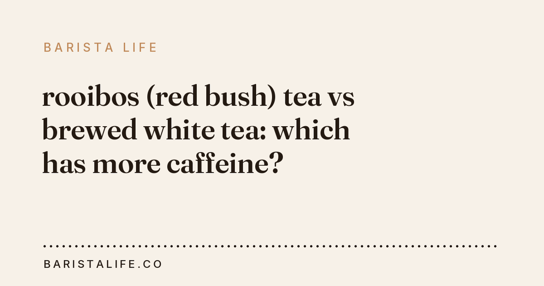 rooibos (red bush) tea vs brewed white tea: which has more caffeine?