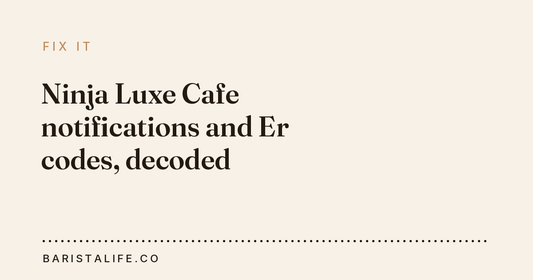 Ninja Luxe Cafe notifications and Er codes, decoded