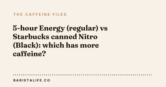 5-hour Energy (regular) vs Starbucks canned Nitro (Black): which has more caffeine?