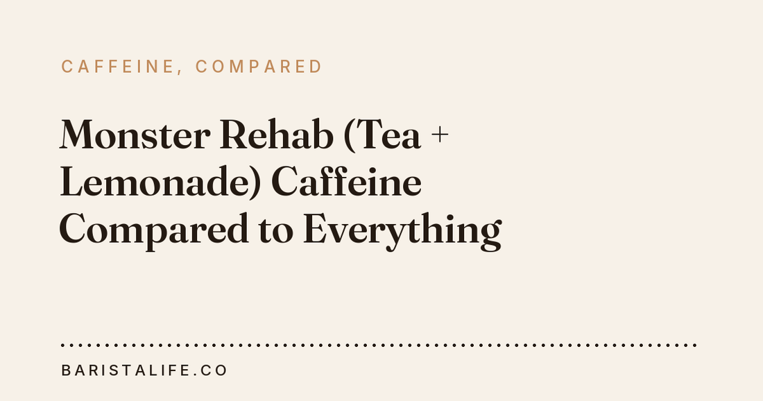 Monster Rehab (Tea + Lemonade) Caffeine Compared to Everything