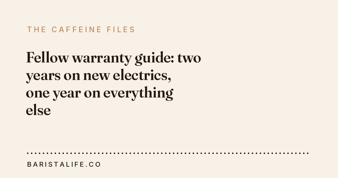 Fellow warranty guide: two years on new electrics, one year on everything else