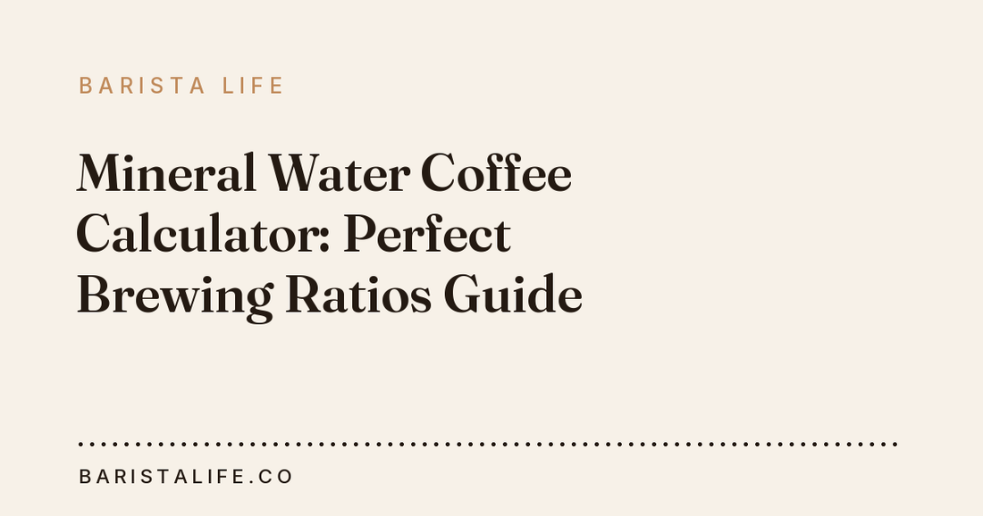 Mineral Water Coffee Calculator: Perfect Brewing Ratios Guide