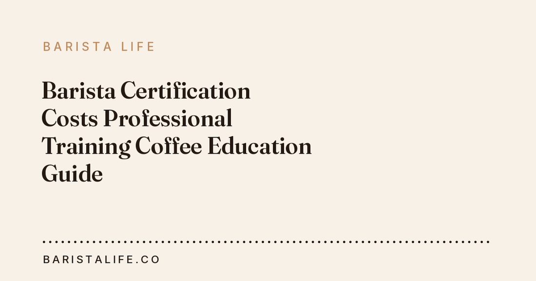 Barista Certification Costs Professional Training Coffee Education Guide