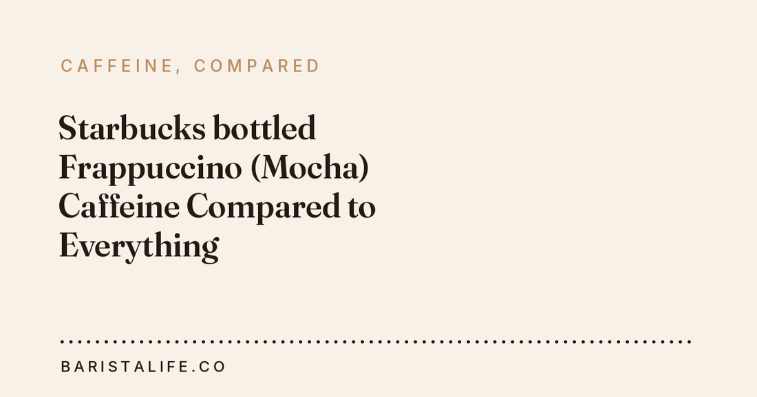 Starbucks bottled Frappuccino (Mocha) Caffeine Compared to Everything