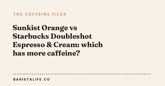Sunkist Orange vs Starbucks Doubleshot Espresso & Cream: which has more caffeine?