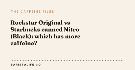 Rockstar Original vs Starbucks canned Nitro (Black): which has more caffeine?