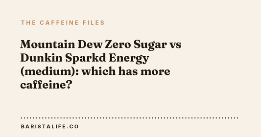 Mountain Dew Zero Sugar vs Dunkin Sparkd Energy (medium): which has more caffeine?