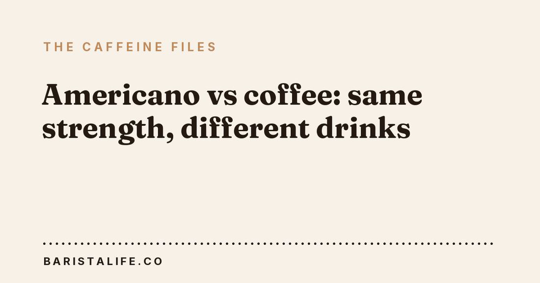 Americano vs coffee: same strength, different drinks