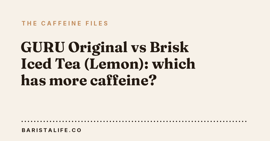 GURU Original vs Brisk Iced Tea (Lemon): which has more caffeine?