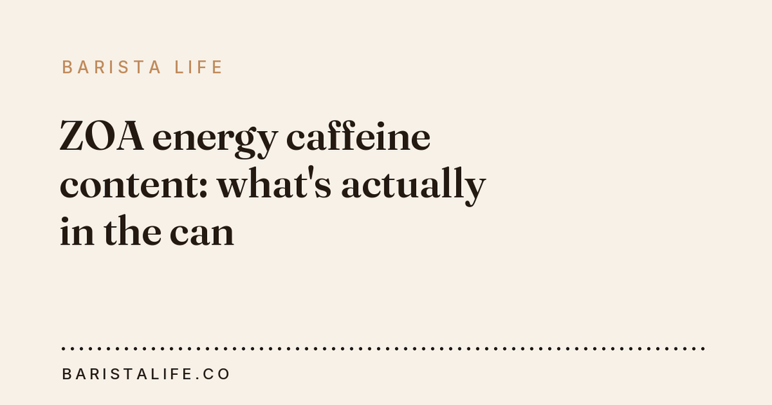 ZOA energy caffeine content: what's actually in the can