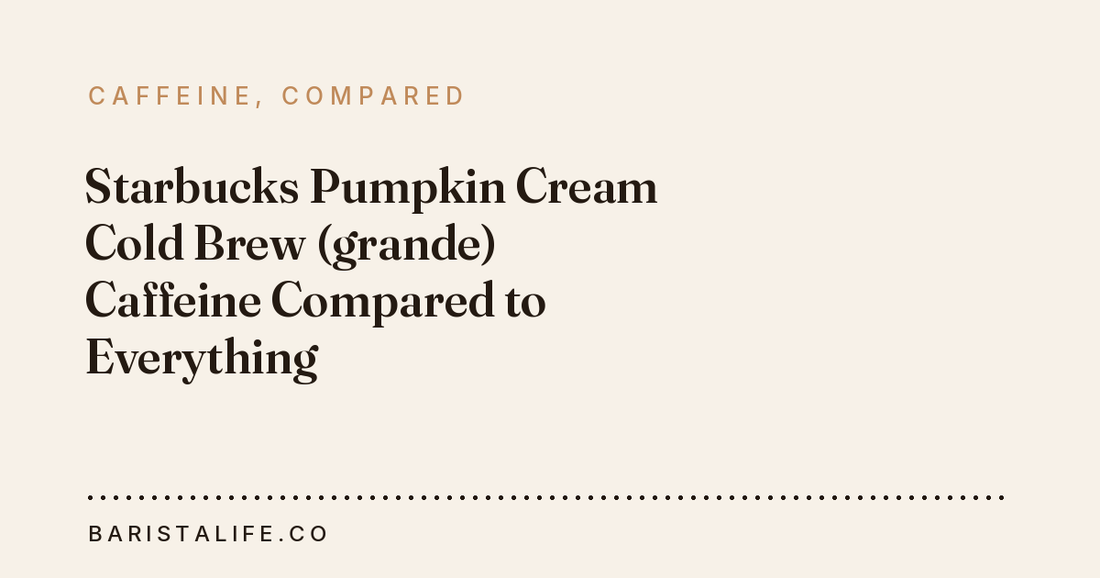Starbucks Pumpkin Cream Cold Brew (grande) Caffeine Compared to Everything