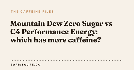 Mountain Dew Zero Sugar vs C4 Performance Energy: which has more caffeine?