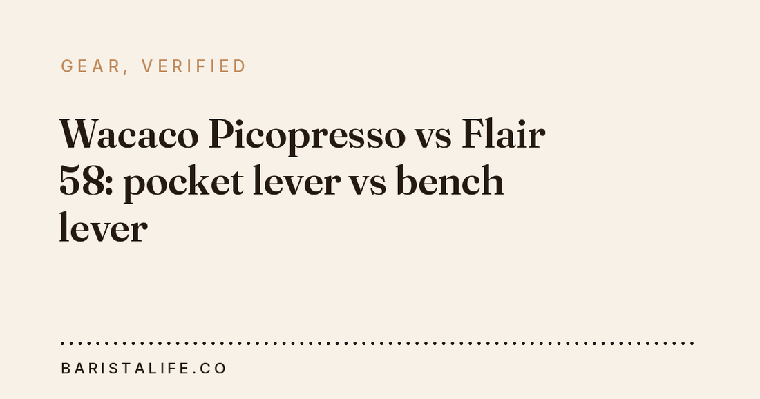 Wacaco Picopresso vs Flair 58: pocket lever vs bench lever