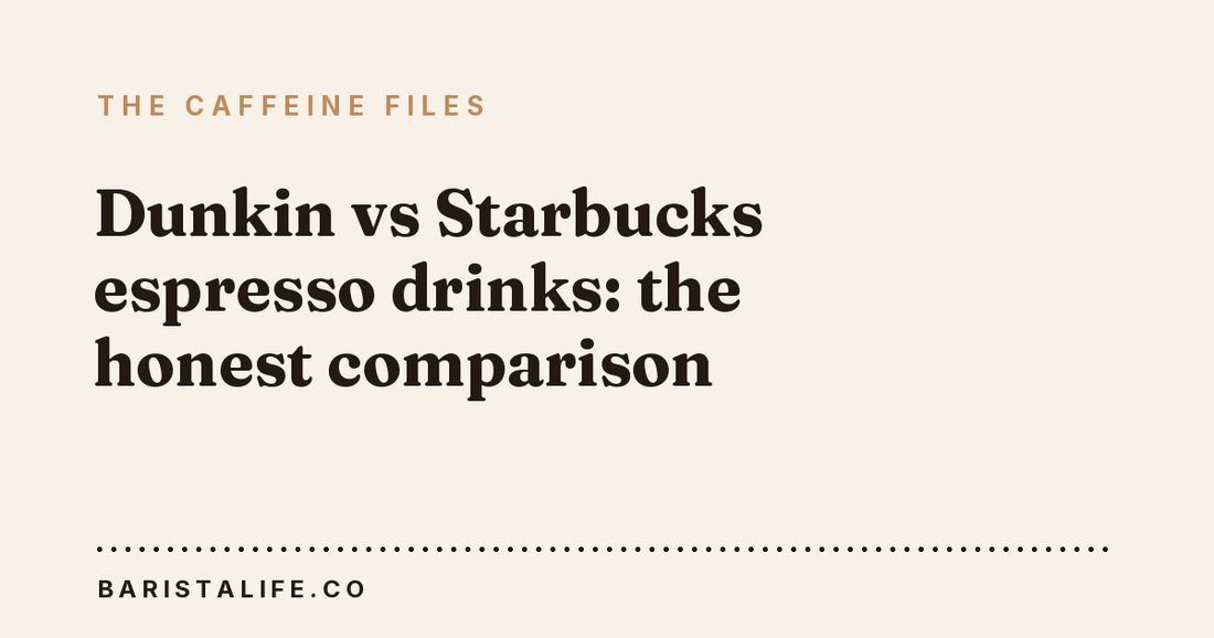 Dunkin vs Starbucks espresso drinks: the honest comparison