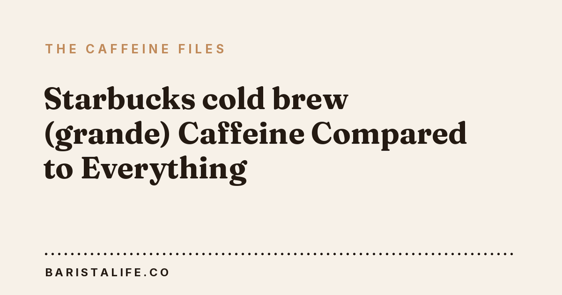 Starbucks cold brew (grande) Caffeine Compared to Everything