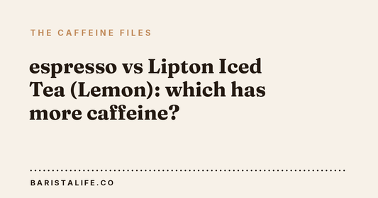espresso vs Lipton Iced Tea (Lemon): which has more caffeine?