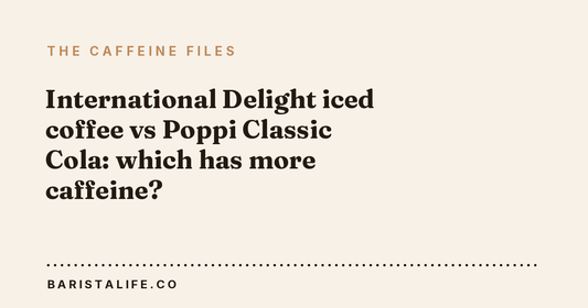 International Delight iced coffee vs Poppi Classic Cola: which has more caffeine?