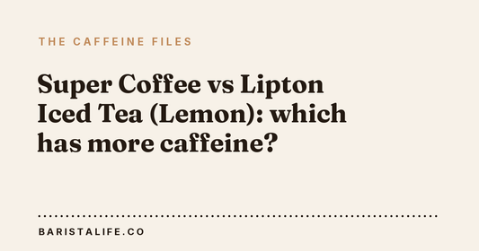 Super Coffee vs Lipton Iced Tea (Lemon): which has more caffeine?