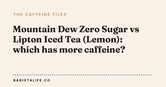 Mountain Dew Zero Sugar vs Lipton Iced Tea (Lemon): which has more caffeine?