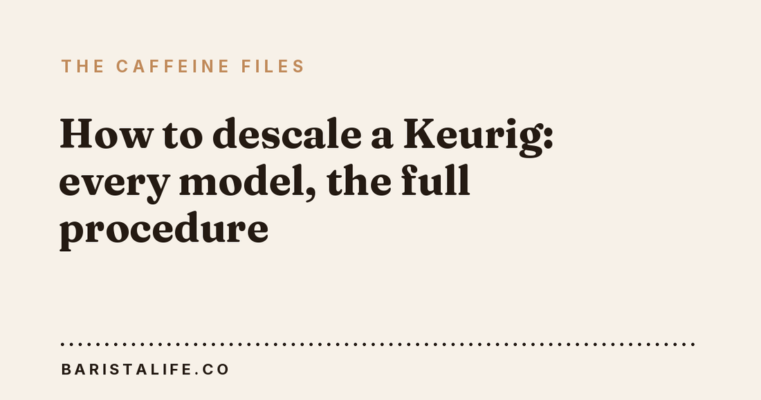 How to descale a Keurig: every model, the full procedure