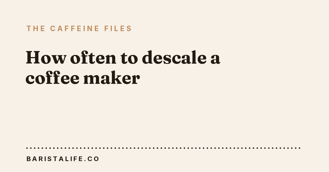 How often to descale a coffee maker